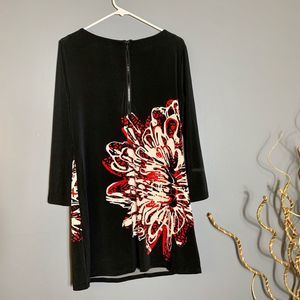 Style & Co black mini dress 3/4 sleeve size M